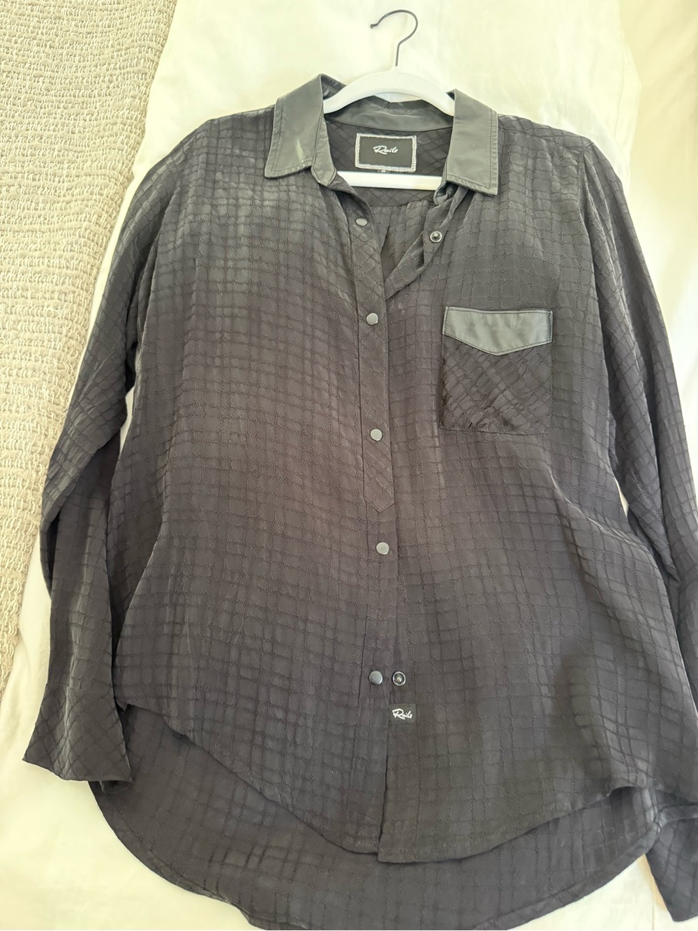 Rails Slate Gray Textured Button-Up Shirt